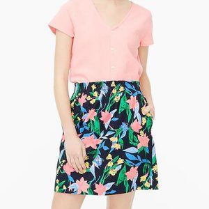 [NWT] J. Crew Floral Linen-Cotton Skirt 8